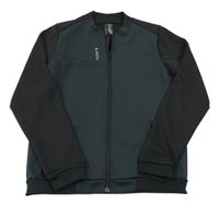 Antracitovo-černá sportovní funkční propínací mikina Decathlon