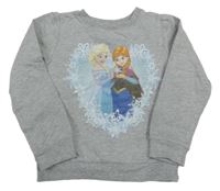 Světlešedá mikina s Frozen Disney