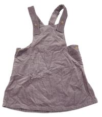 Fialové laclové manšestrové šaty Benetton