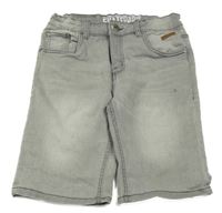 Světlešedé teplákové riflové kraťasy Yigga