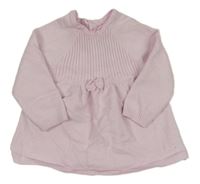 Světlerůžové pletené šaty Little nutmeg