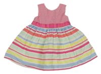 Barevné pruhované plátěné šaty George