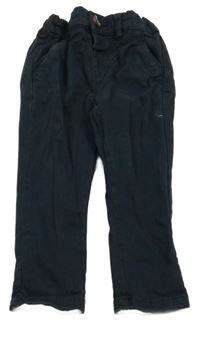 Černé plátěné chino kalhoty Next