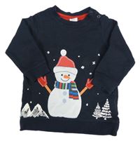 Tmavomodrá mikina se sněhulákem H&M