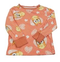 Růžové pyžamové triko s Bingo Bluey