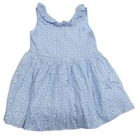 Světlemodré bavlněné šaty se vzorem Matalan