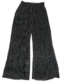 Černo-stříbrné volné kalhoty H&M