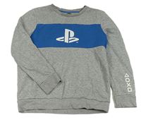 Šedá mikina s logem - PlayStation