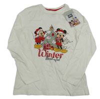 Nové - Bílé triko s Mickeym a Minnie Disney