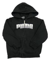 Černá propínací mikina s kapucí Puma