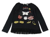 Černé triko s Mickeym a Minnie H&M