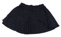 Tmavomodrá třpytivá sukně Primark