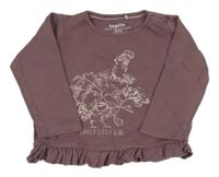 Hnědé triko s potiskem Lupilu