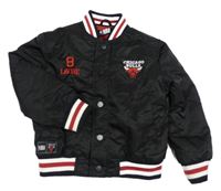 Černá šusťáková zateplená bunda s Chicago Bulls Primark
