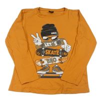 Cihlové triko se skateboardistou Chapter Young