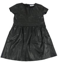 Černé koženkové šaty Name it