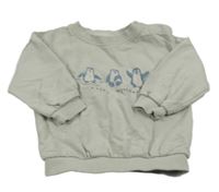 Šedá mikina s tučňáky Reserved