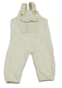 Smetanové žebrované laclové tepláky s kapsou ZARA