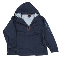 Tmavomodrá šusťáková nepromokavá bunda s kapucí Esprit