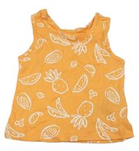 Oranžový top s ovocem Primark