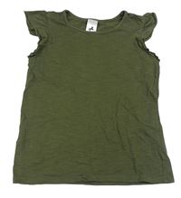 Khaki tričko s volánky C&A