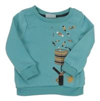 Tyrkysová mikina s bonbony zn. So Cute