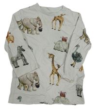 Bílé triko se zvířátky Next
