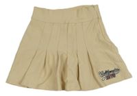 Béžová skládaná sukně s nápisem Zara 