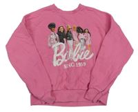 Růžová mikina s potiskem Barbie