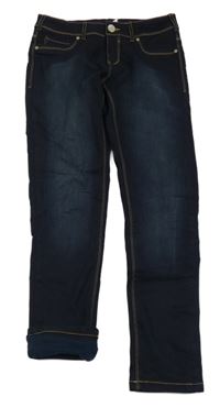 Tmavomodré zateplené rifle C&A