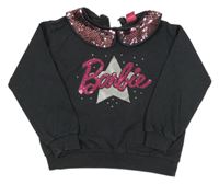 Tmavošedá mikina Barebie s flitry