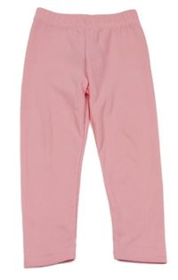 Světlerůžové žebrované legíny 