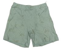 Zelenošedé bavlněné kraťasy se vzorem C&A