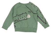 Zelenošedá mikina s krokodýlem F&F