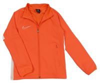 Neonově oranžovo-bílá funkční šusťáková jarní bunda s logem Nike