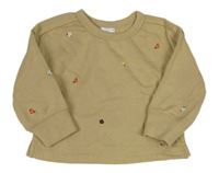 Béžové mikinotriko s kytičkami zn. GAP