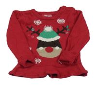 Červený svetr se sobem YD