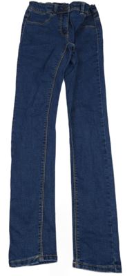 Tmavomodré skinny fit teplákové rifle KJABI