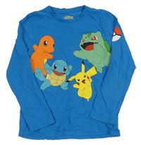 Modré melírované triko s pokémony C&A