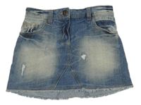 Modrá riflová sukně s prošoupáním Next