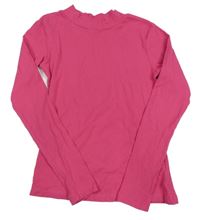 Tmavorůžový žebrovaný rolák H&M