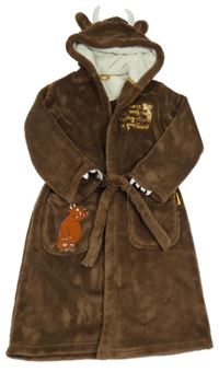 Tmavohnědý plyšový župan s kapucí - Gruffalo M&S