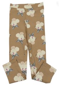 Hnědé legíny s myšmi H&M
