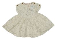 Nové - bílo-černé puntíkaté mušelínové šaty Mothercare