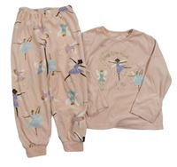 Růžové plyšové pyžamo s vílami Primark