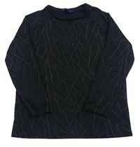 Černé vzorované sportovní funkční triko Mountain Warehouse