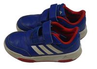 Safírové koženkové botasky Adidas vel. 26,5