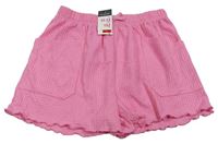 Růžové vzorované sukňové kraťasy Primark