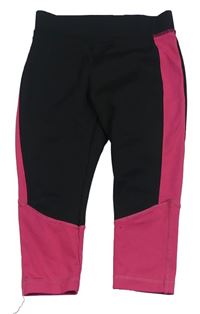 Černo-malinové sportovní capri legíny Matalan