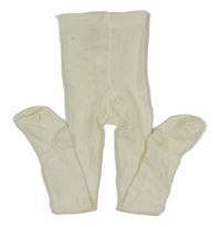 Smetanové vzorované punčocháče H&M